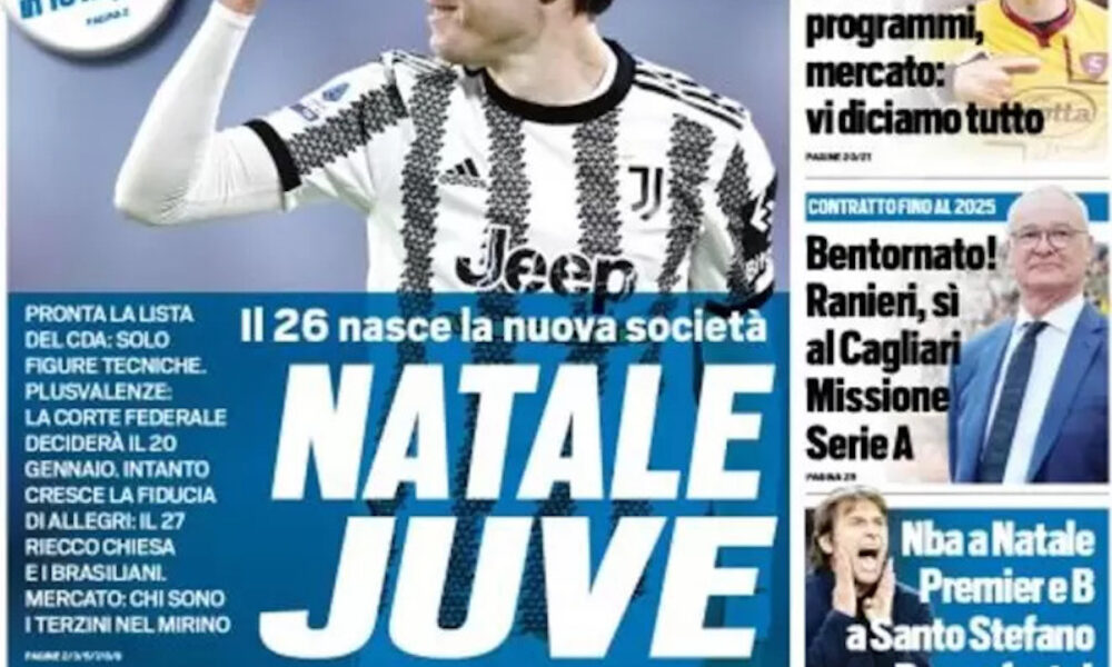 Rassegna Stampa Juve Prime Pagine Quotidiani Sportivi Dicembre