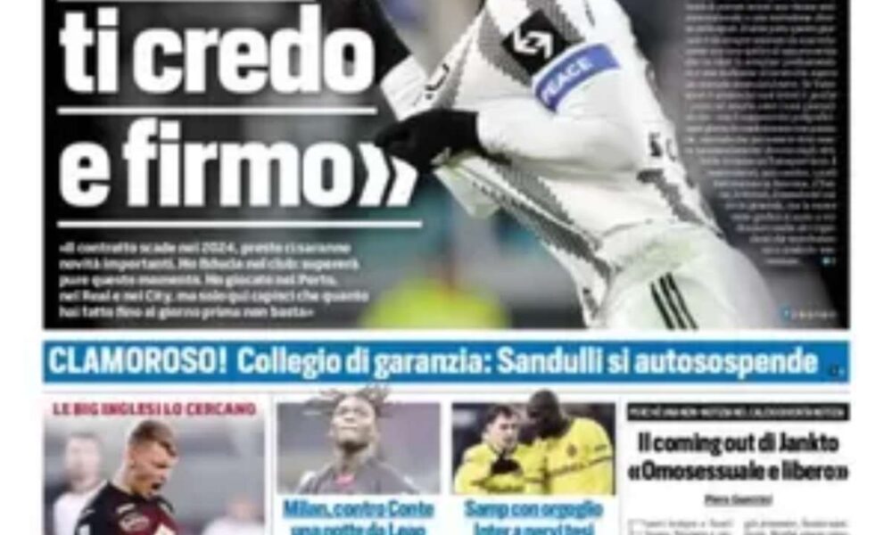 Rassegna Stampa Juve Prime Pagine Quotidiani Febbraio