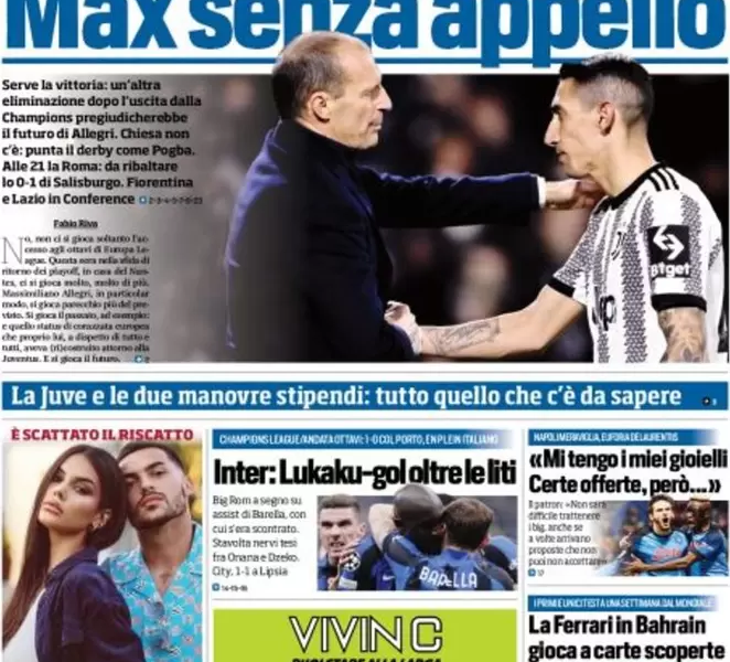 Rassegna Stampa Juve Prime Pagine Quotidiani 23 Febbraio