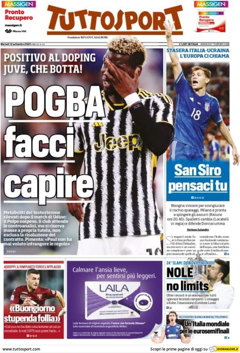 Rassegna Stampa Juve Prime Pagine Quotidiani 12 Settembre