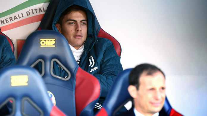 dybala allegri panchina bologna juve 2017