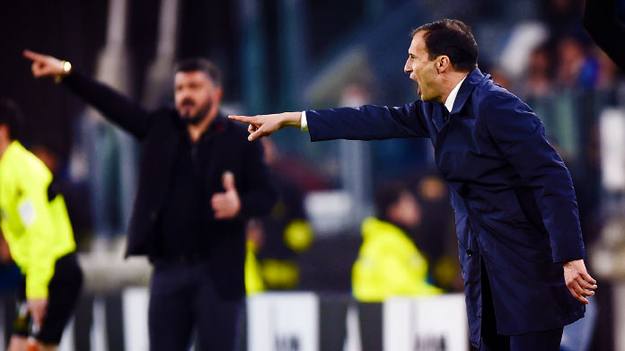 allegri gattuso juventus milan marzo 2018