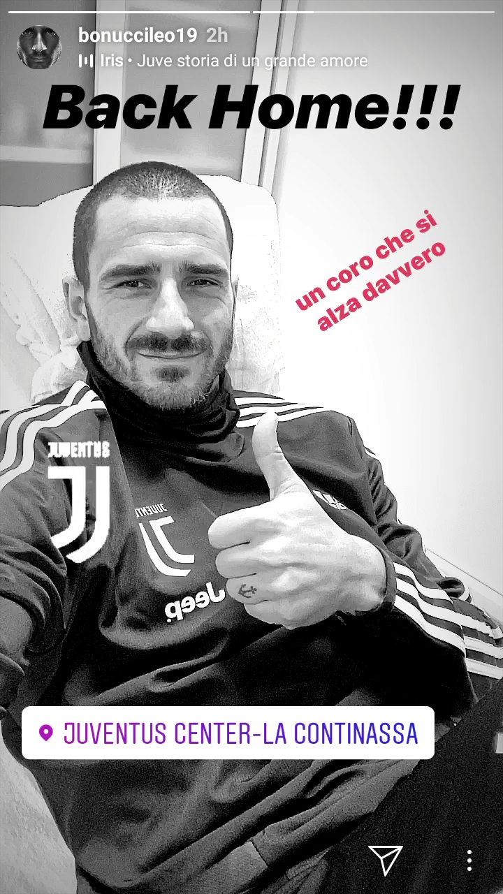 Bonucci Alla Continassa Si Allena Con La Juve «tornato A Casa Foto