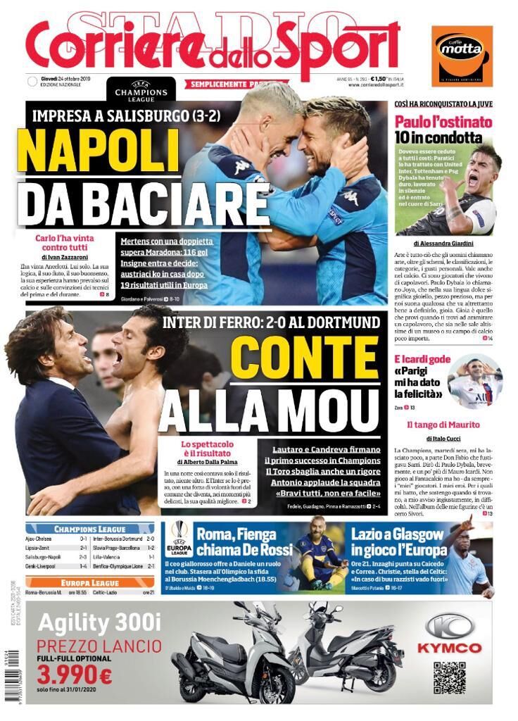 corriere dello sport 24 ottobre