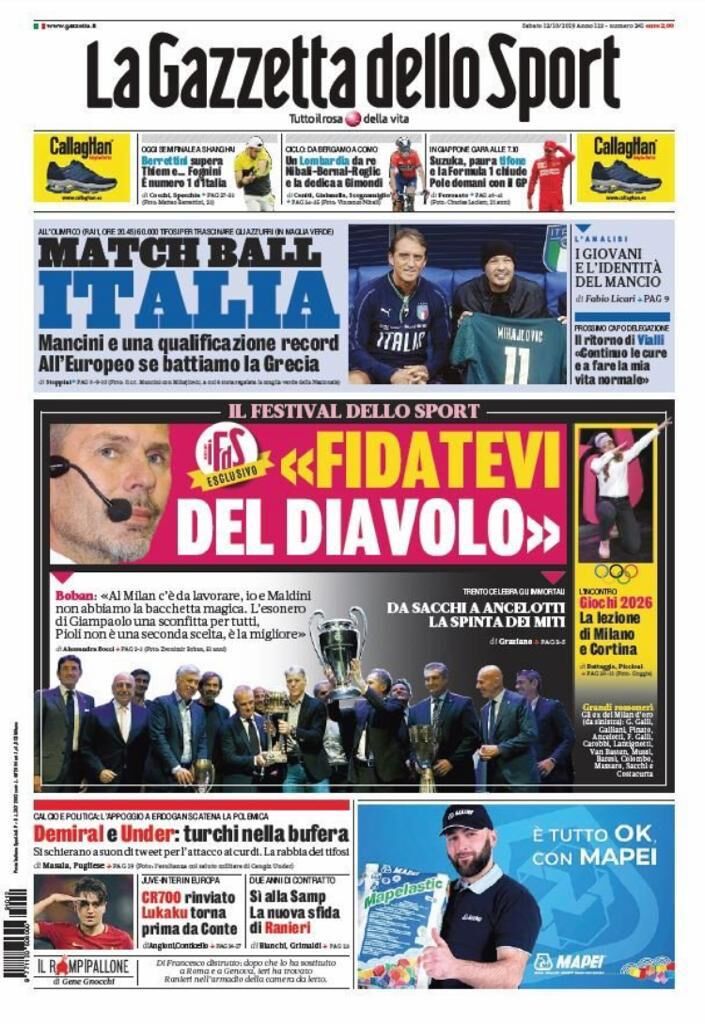 gazzetta 12 ottobre