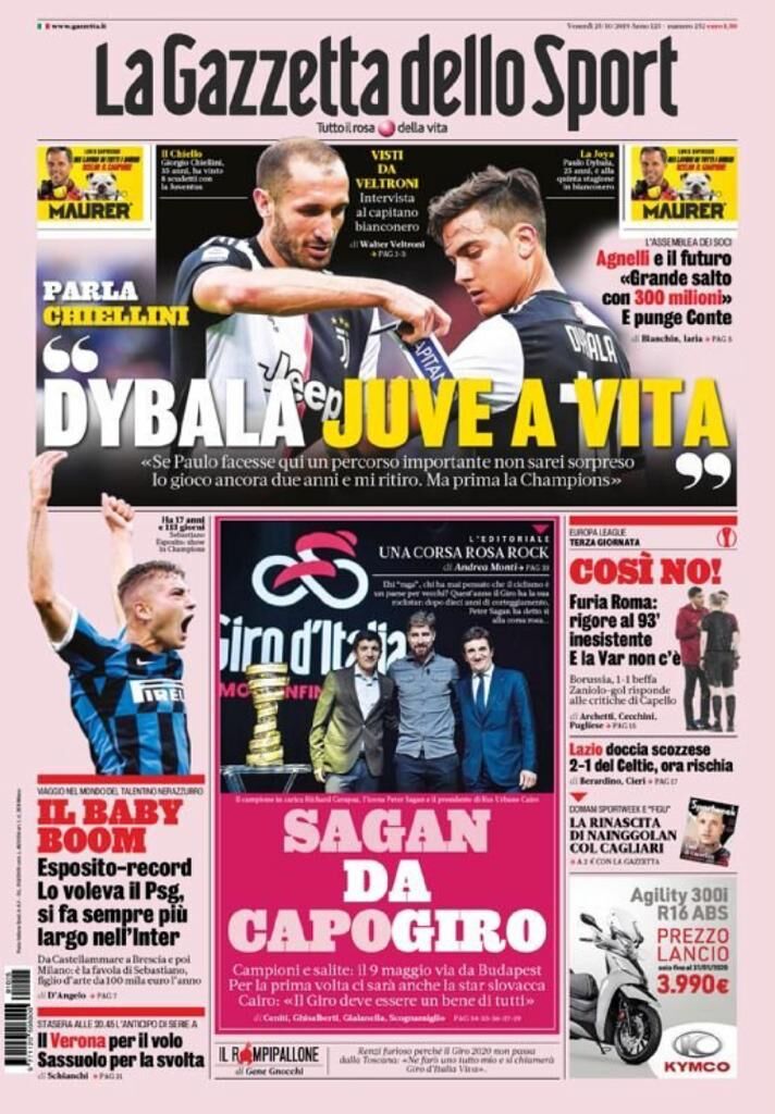 gazzetta 25 ottobre