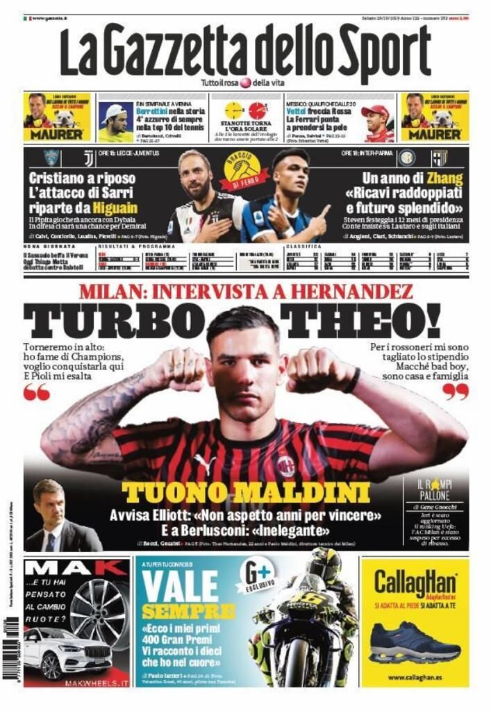 gazzetta 26 ottobre