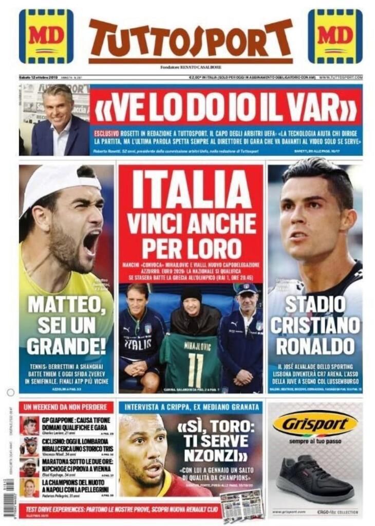 tuttosport 12 ottobre