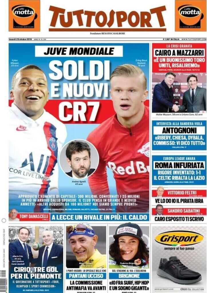 tuttosport 25 ottobre