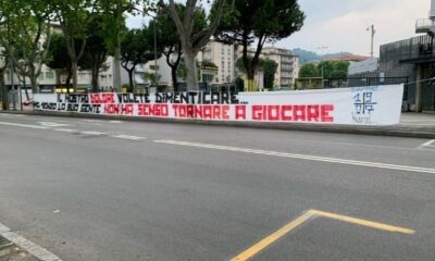 Striscione tifosi Atalanta