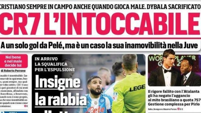 Prima pagina Corriere dello Sport 18 dicembre