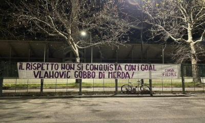 Striscione Fiorentina tifosi Vlahovic 1200x728