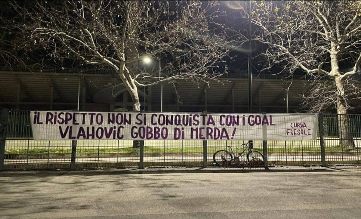 Striscione Fiorentina tifosi