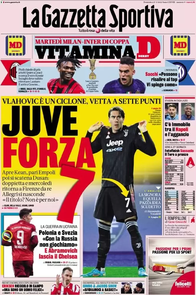 la gazzetta dello sport 010401750