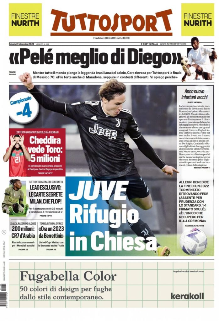 tuttosport 31 dicembre 2022