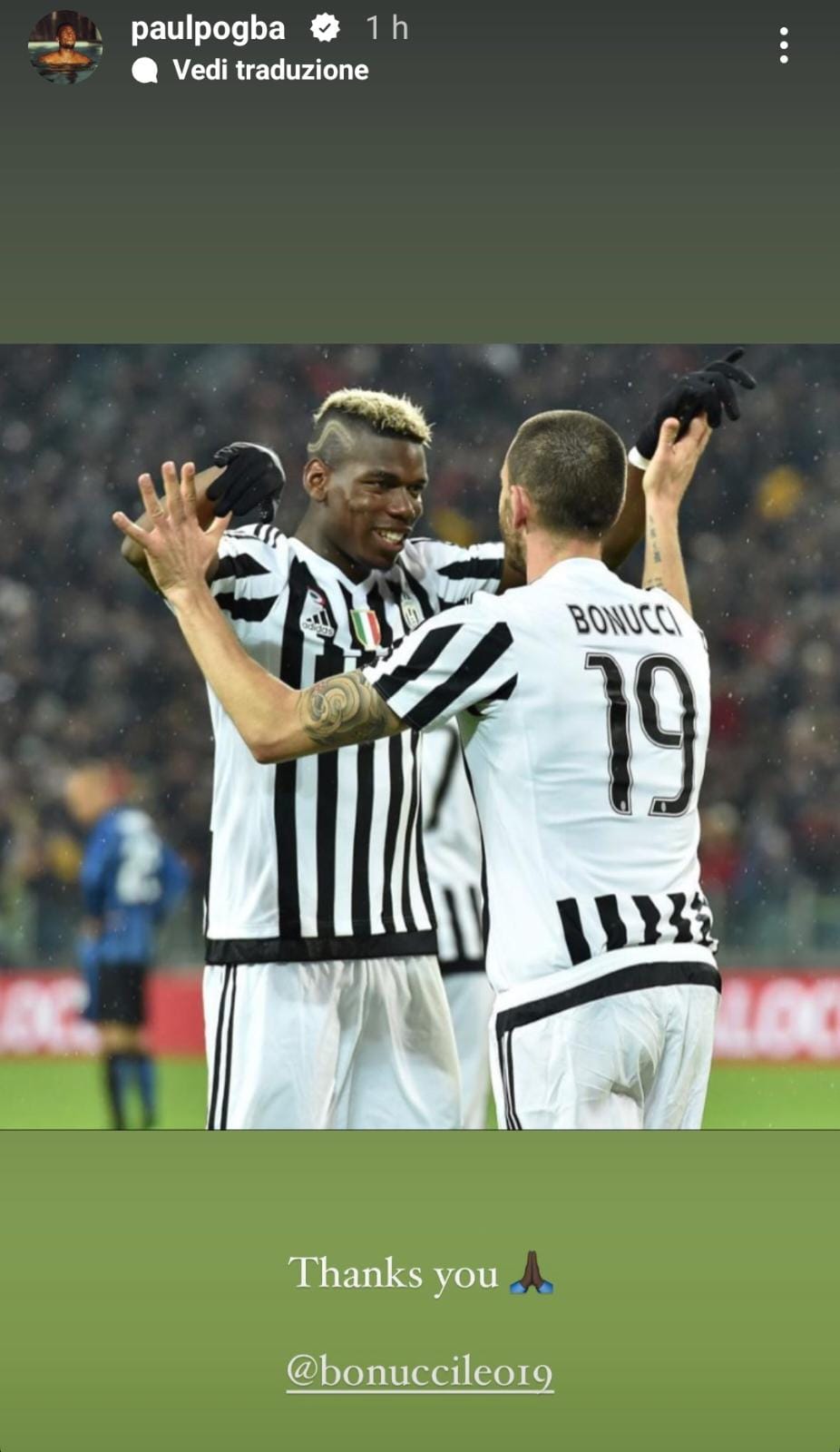 Pogba Saluta Bonucci Messaggio Dopo Laddio Del Capitano Foto 3820