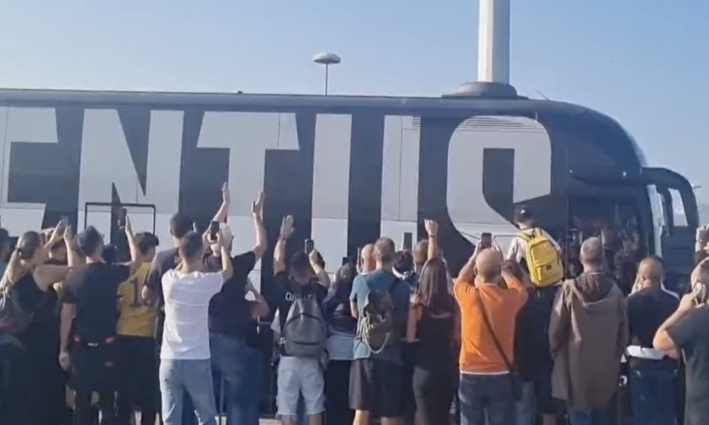 Allianz Stadium L Arrivo Dei Pullman Di Juve E Torino Video