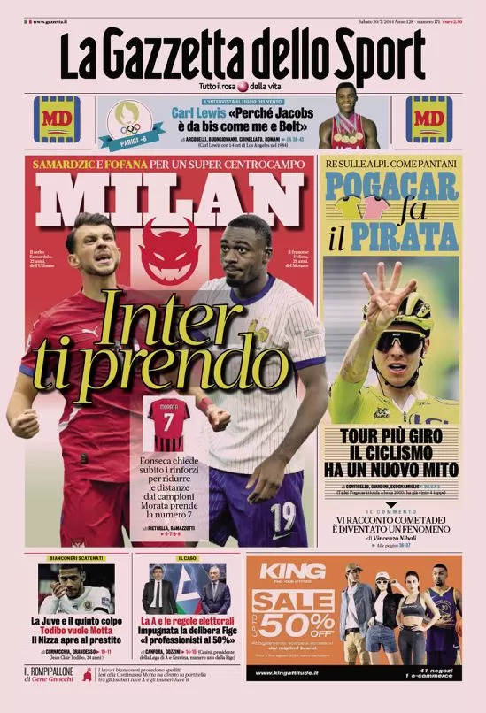 la gazzetta dello sport 010032004