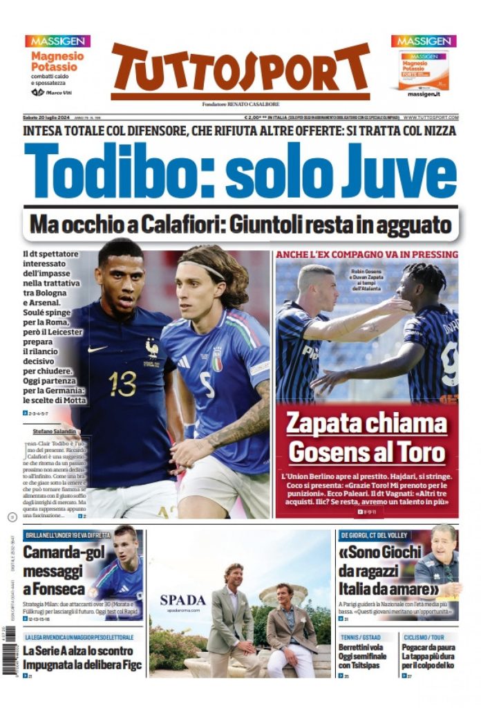 tuttosport 20 luglio 2024