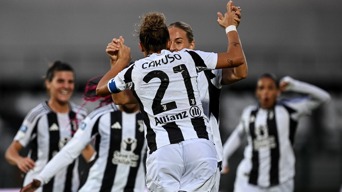 Esultanza Juventus Women Caruso