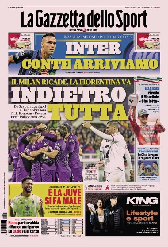 la gazzetta dello sport 010040811