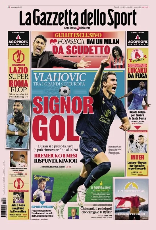 la gazzetta dello sport 010041400