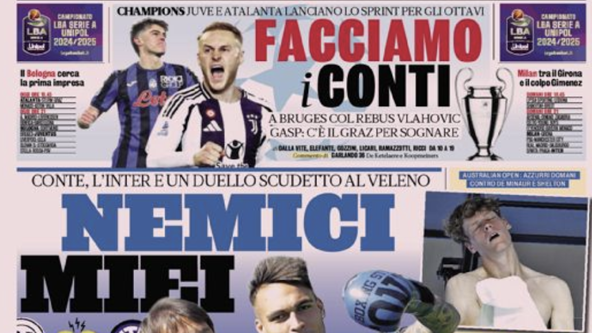 Rassegna stampa Juve: prime pagine quotidiani – 21 gennaio