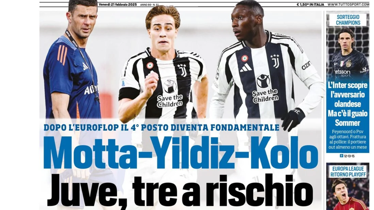 Rassegna stampa Juve: prime pagine quotidiani sportivi – 21 febbraio