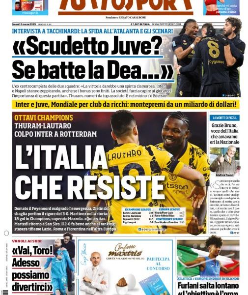 Juventus News – Prime pagine quotidiani sportivi sulla Juve: rassegna stampa del 6 marzo