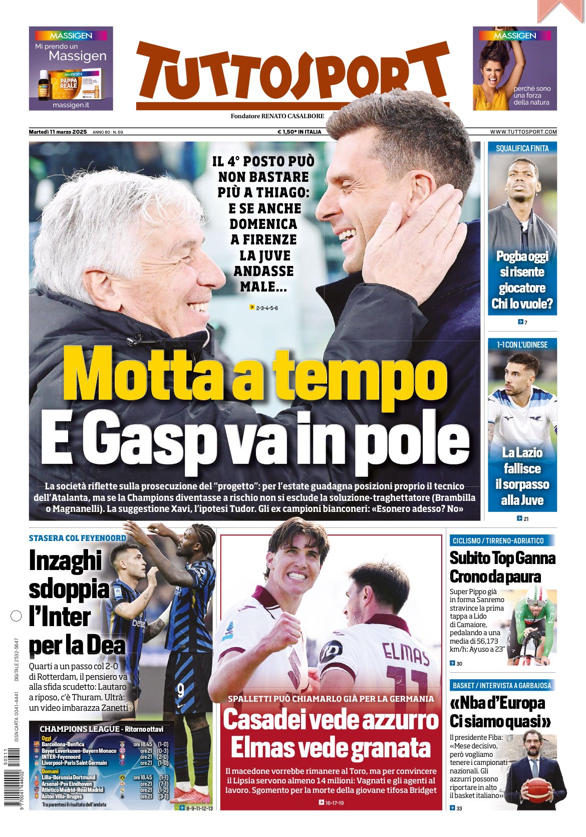 Rassegna stampa Juve: prime pagine quotidiani sportivi – 11 marzo