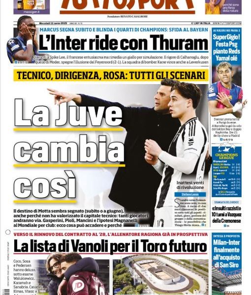 Juventus News – Prime Pagine Sportive: Rassegna Stampa Juve – 12 Marzo