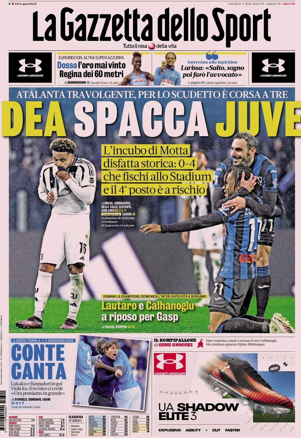 Rassegna stampa Juve: prime pagine quotidiani sportivi – 10 marzo